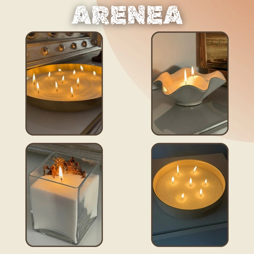 Vela de arena Perlada Blanca - 500gr